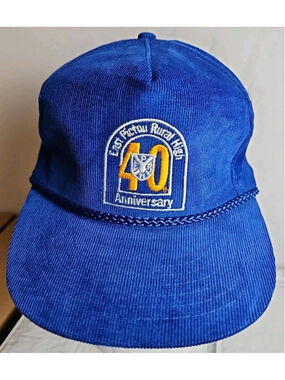 East Pictou Rural High 40th Anniversary Hat Snapback Blue Nova Scotia Adjustable